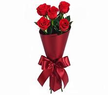 Букет 5 Красных роз Эдлесс Лав в Новомарковке