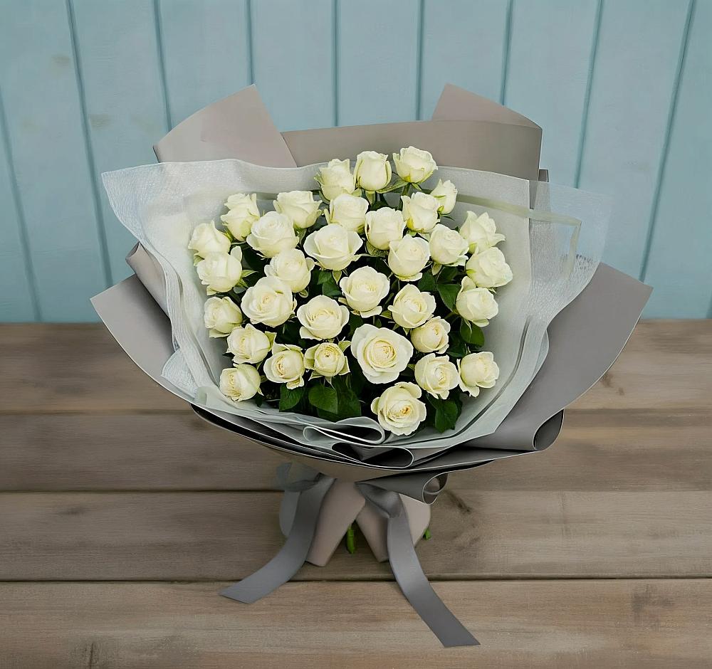 Букет Белоснежная нежность в Новомарковке