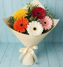 Букет цветов из:  Герберы в Новомарковке