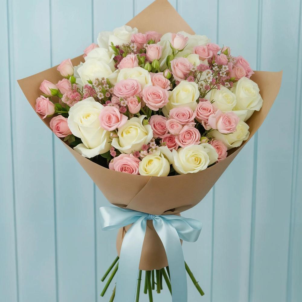 Букет цветов из: Розы в Новомарковке