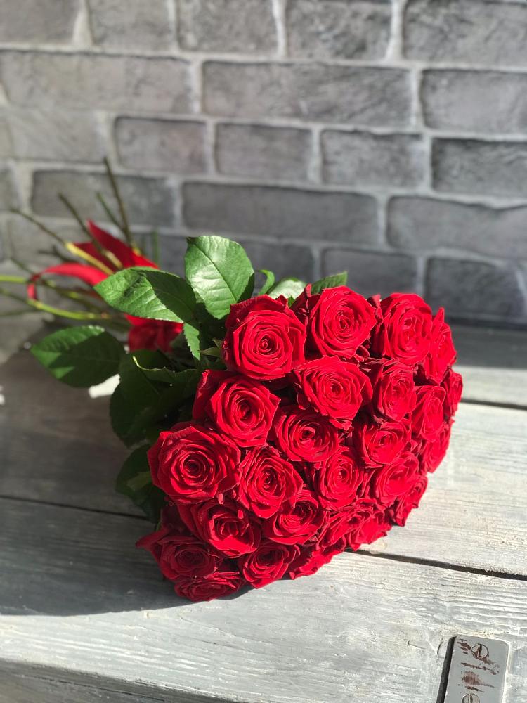 Букет Красные розы Фридом в Новомарковке