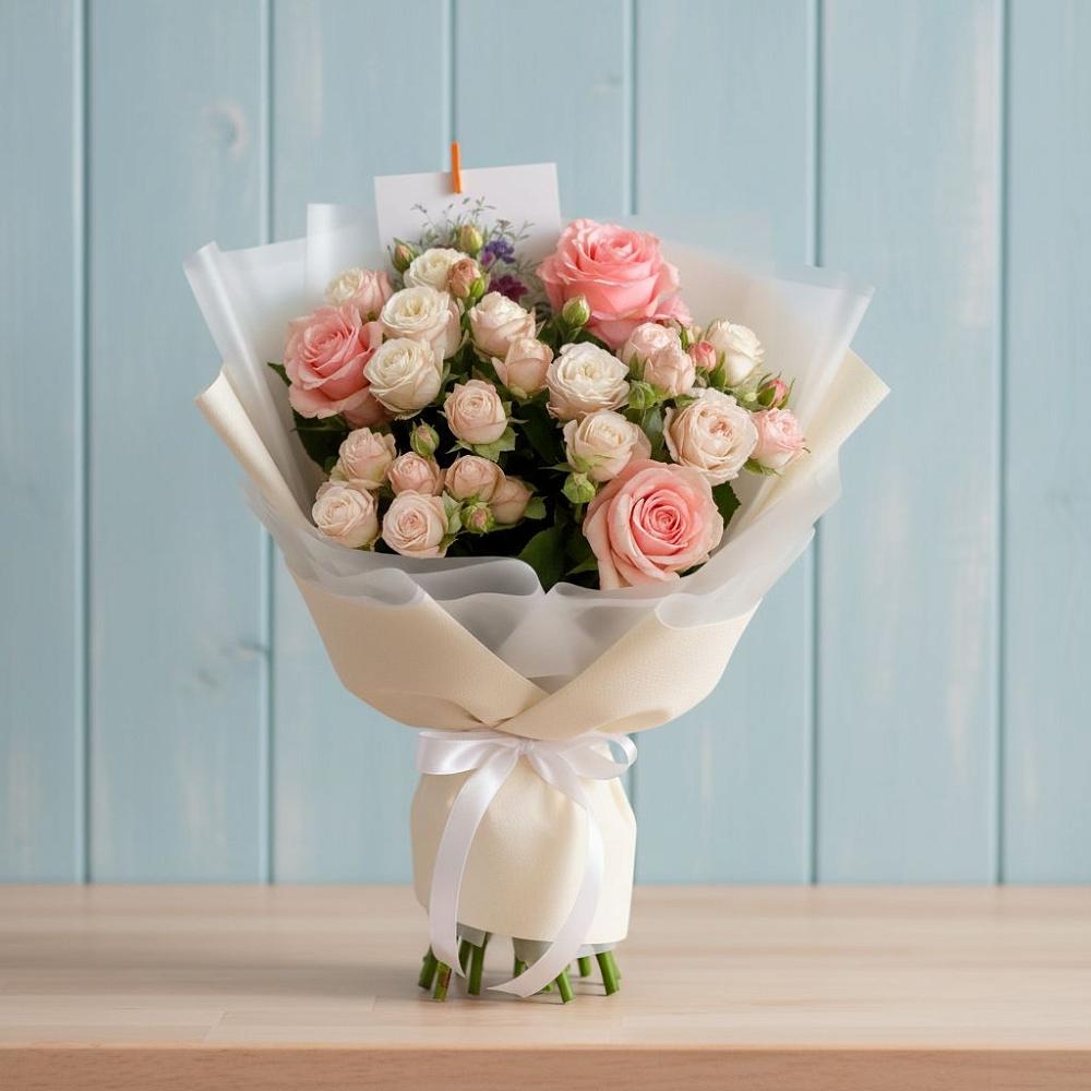 Букет цветов из: Розы в Новомарковке