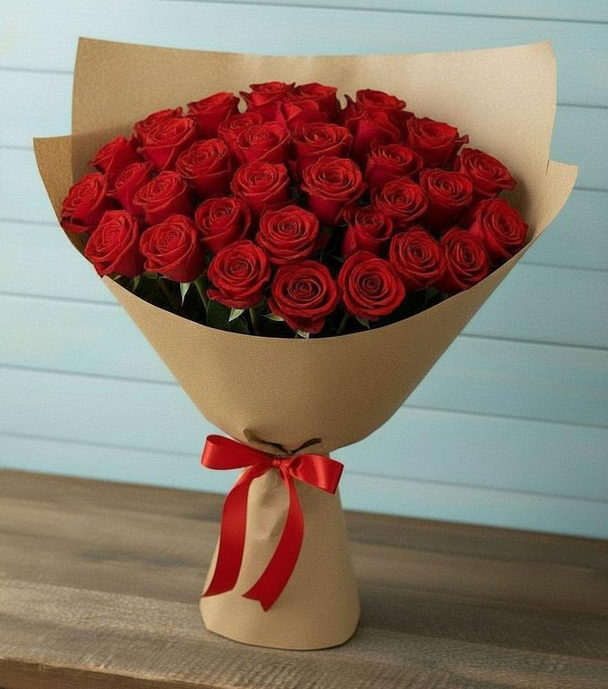 Букет Красные розы Милано в Новомарковке
