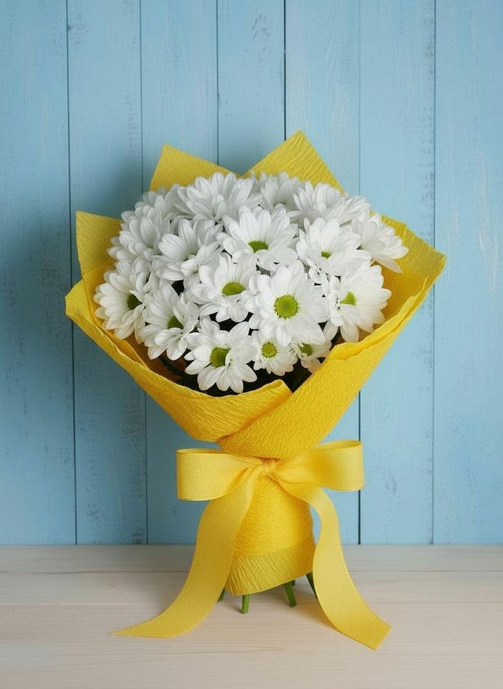 Букет цветов из: Хризантемы в Новомарковке