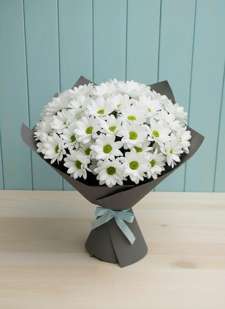 Букет цветов из: Хризантемы в Новомарковке