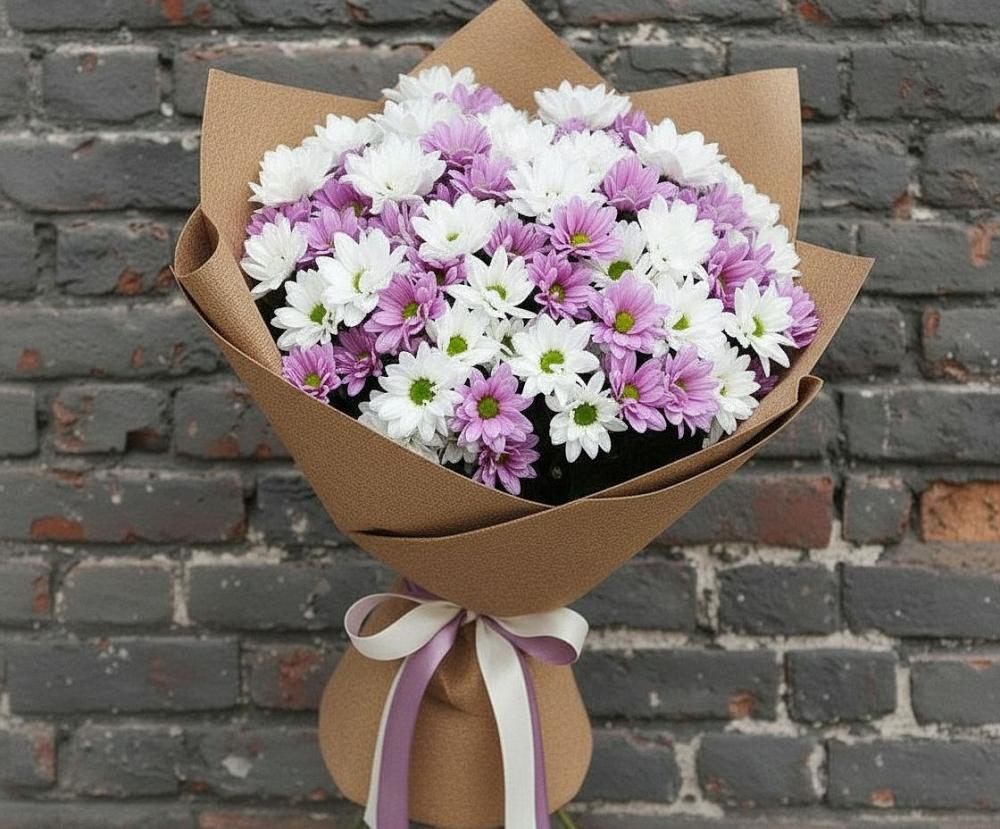 Букет цветов из: Хризантемы в Новомарковке