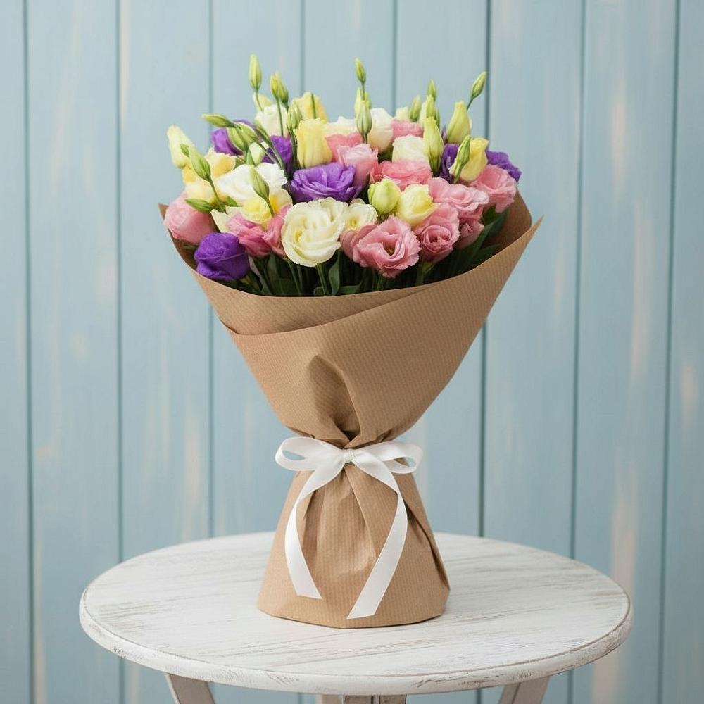 Букет цветов из: Лизиантусы в Новомарковке