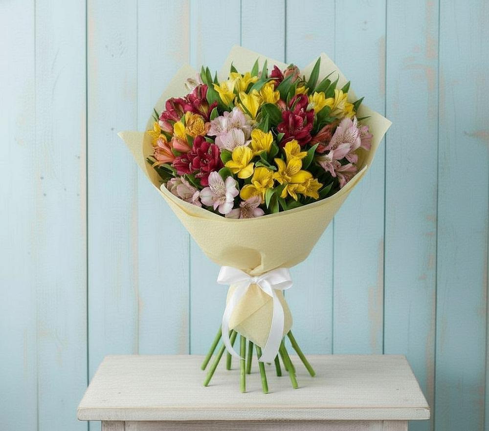 Букет цветов из: Альстромерии в Новомарковке