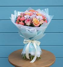 Букет цветов из:  Хризантемы и Розы #REPLACE_PRED# Новомарковке