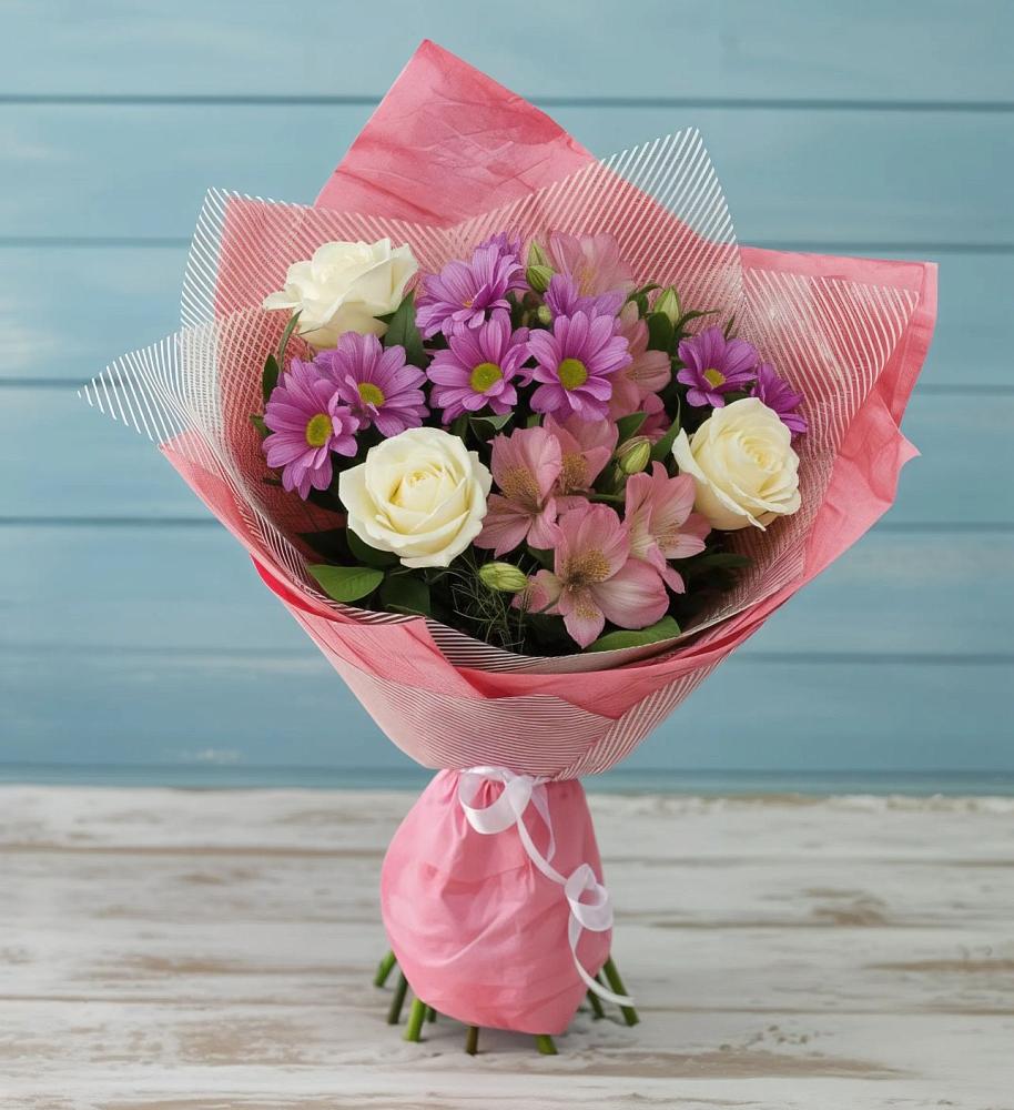 Букет цветов из: Герберы в Новомарковке