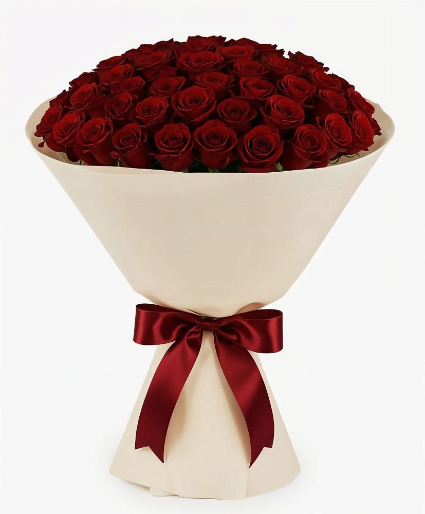 Букет 101 Бордовая роза Блэк Бакарра в Новомарковке