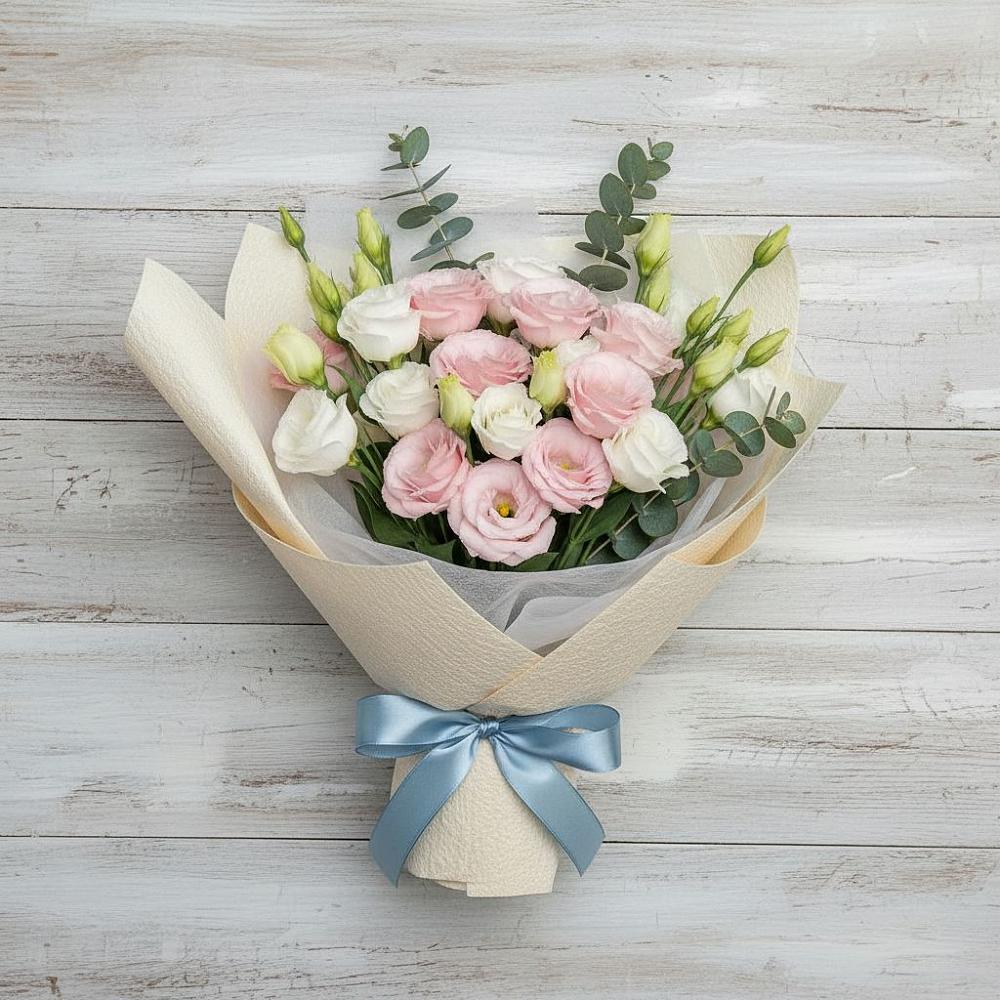 Букет цветов из: Лизиантусы в Новомарковке